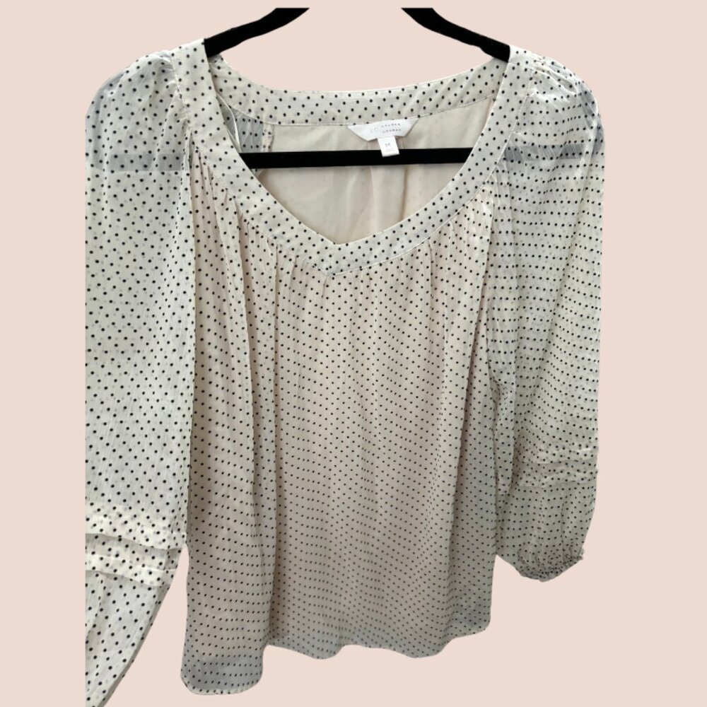 LC Lauren Conrad Polka Dot Blouse